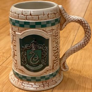Wizarding World of Harry Potter Slytherin Snake Stein Mug, Green and Cream